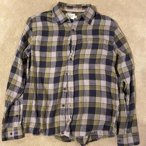 The Normal Brand Grey/Green Plaid Flannel Shirt